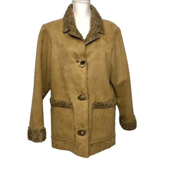 Wooly Bully Wear Jacket Womens M Used Tan Lined Handmade Colorado - Picture 4 of 12